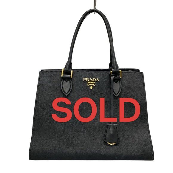 PRADA -Black Saffiano Leather Calf Leather Tote Bag 792-070825 - Picture 1 of 14